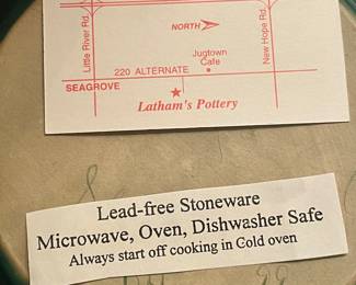 LATHAN’S POTTERY (SEAGROVE, NC) BEAN POT