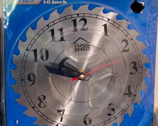 SAW BLADE SHOP CLOCK