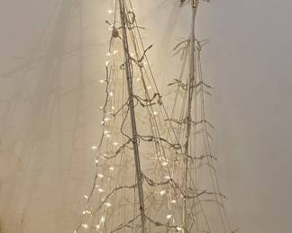 LIGHTED TREES YARD ART