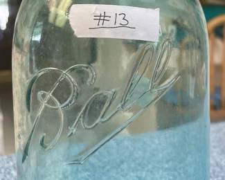 ANTIQUE #13 QUART BALL PERFECTLY MASON JAR WITH ZINC LID
