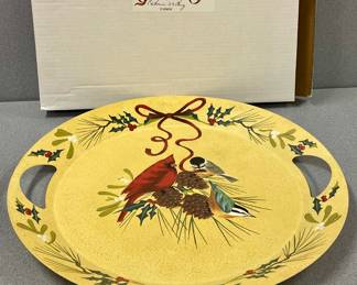 LENOX WINTER GREETING TOLEWARE TRAY