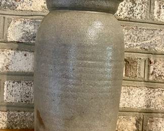 ANTIQUE SALT GLAZE BUTTER CHURN CROCK