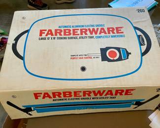 VINTAGE FARBERWARE ALUMINUM ELECTRIC GRIDDLE