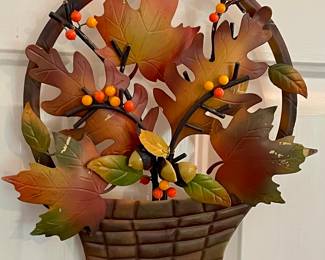 FALL TIN BASKET WREATH