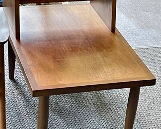 MCM STEP-DOWN END TABLE, MCM ROYAL HAEGER ASHTRAY