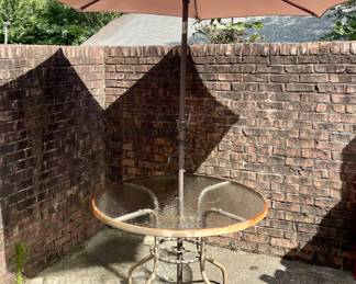 PATIO TABLE and UMBRELLA 
