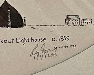 RAY GOVUS "LIGHTHOUSES" 1988  MATTED, SIGNED, NUMBERED 114/200