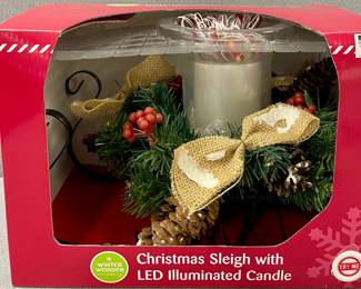 CHRISTMAS SLEIGH/CANDLE