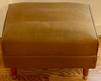 MCM PENCIL LEGS FOOTSTOOL WITH ORIGINAL UPHOLSTERY