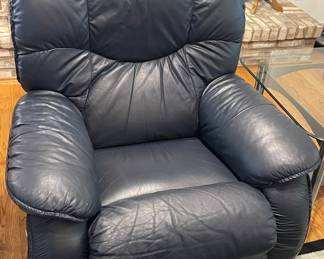NAVY BLUE LEATHER LA-Z-BOY RECLINER                      (2-AVAILABLE)