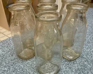 ANTIQUE GUILFORD DAIRIES HALF PINT BOTTLES