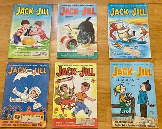 Lot of 22 - VINTAGE JACK AND JILL MAGAZINES (1961 - MAR APR MAY JUN AUG SEP NOV,  
1962 - JAN FEB JUN JUL AUG NOV DEC,
1963 - FEB JUN JUL AUG SEP NOV DEC, 1964 - JAN)