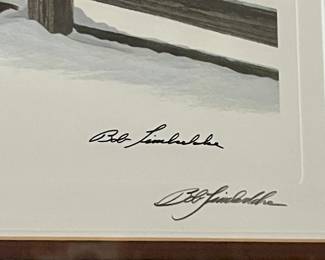 BOB TIMBERLAKE'S "HEAVY SNOW" FRAMED, MATTED, SIGNED, NUMBERED 837/4478