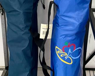 SPORTS CHAIRS (2), SPORTS CHAIRS WITH UMBRELLAS (2)