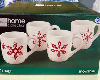 SET/4 SNOWFLAKE MUGS