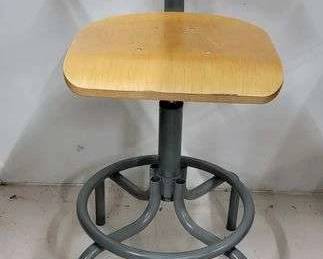 2 Swivel, Contoured Plywood, Adjustable Height Stools