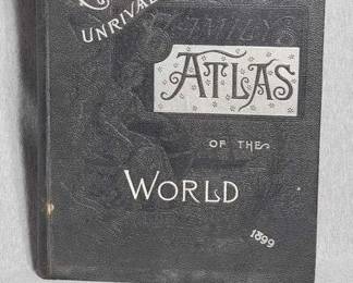 1 1899 Crams Unrivaled Atlas of the World