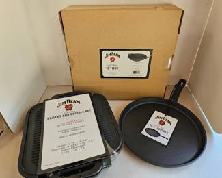 99 4PieceJimBeamCastIronCookingSetNewInBox
