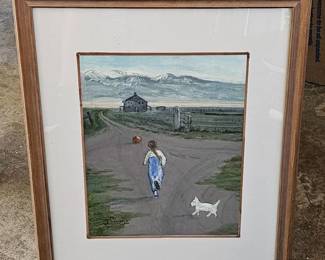 151 HomeRunOriginalOilonCanvasbylocalOlympiaartistJanetTimms