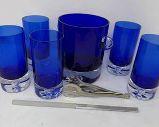 19 BlockStockholmCobaltBlueIceBucket5Glasses