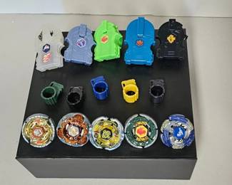 141 SetOf5BeybladesMissingRipCords