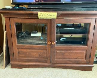 Stereo component cabinet. 30 x 37.5 x 20 HxWxD includes. Interior has five adjustable shelves $50