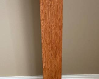 Mission style oak pedestal plant stand 38.5x9.5x9.5 HWD inches $75