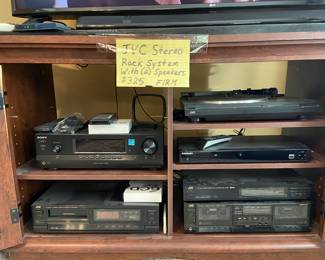 JVC stereo system plus Sony receiver and Samsung dvd with two floor speakers $325