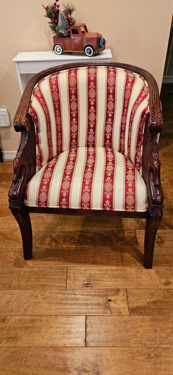 Antique Reproduction Swan Tub Chair $400.00