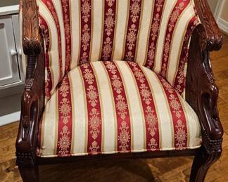 Antique Reproduction Swan Tub Chair $400.00
