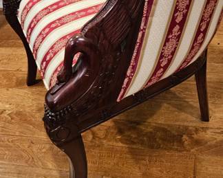 Antique Reproduction Swan Tub Chair $400.00
