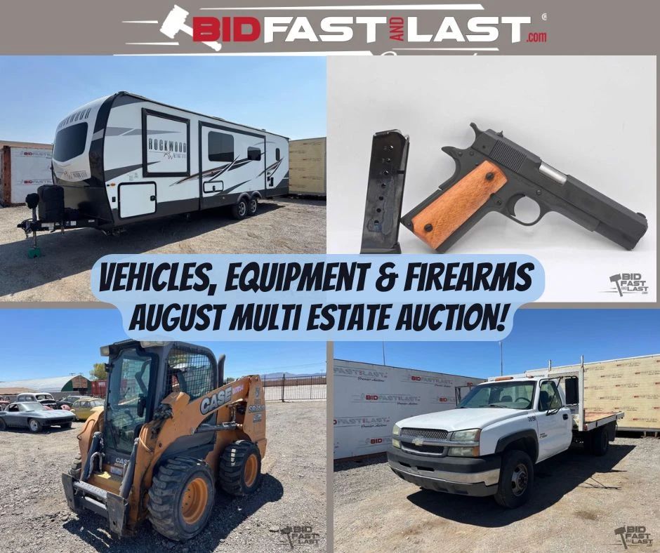 Vehicles, Equipment and Firearms August Multi Estate No Reserve Auction 2