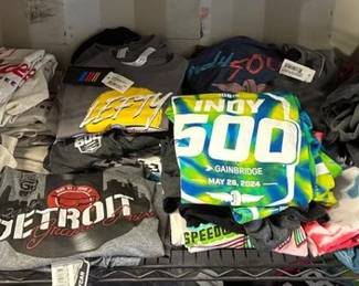 4560  NEW NASCAR and Indy Car TShifts and Tank Tops 
