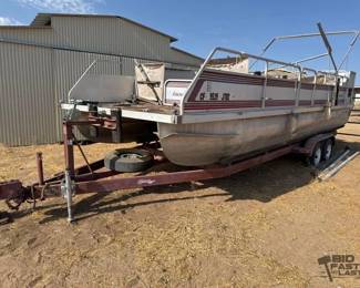 150  Landau Pontoon Boat and Trailer 