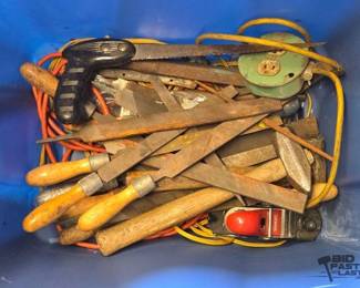 3134  Tote with Files, Chisels  More 