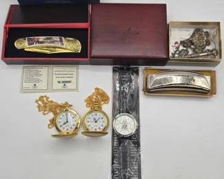 1900 President Donald Trump Pocket Knife, Harmonica More