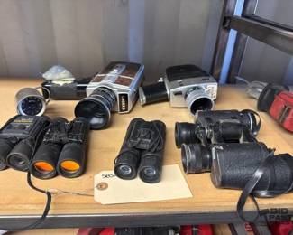 5552  Binoculars, Vintage Camcorders, Security Camera 
