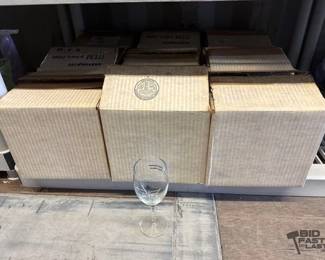 4544  NEW 46 Vintage Indianapolis Indy 500 Crystal Wine Glasses 