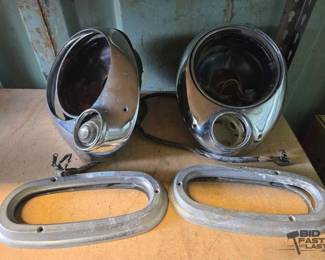 3132  2 Studebaker Tail Lights  Bezels 