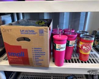 4592  Nishiki 24oz Squeezable Water Bottles, DSG 24oz Tumblers, and 30oz Tervis Atlanta Hawks Tumblers 