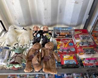 4000  Kenner Star Wars Buddies, Johnny Lightning Die Cast Cars, and Woody Wagon Collectible Set 