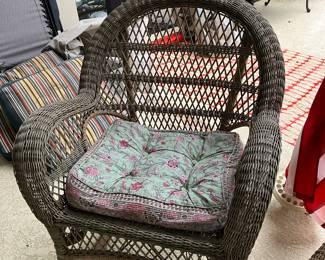87	$40 each	2 Grey Faux Wicker Chairs
