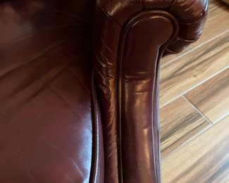 21 $140 each Wing back burgundy leatherette recliners (2)