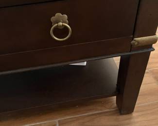 34 $150.00 Coffee table with 2 drawers 54x34x20 with glass top