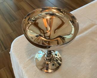 108	$70.00 	12 Silver Plate Champagne Goblets
