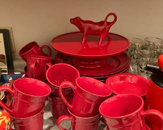 75 $80.00 Pottery Barn Red dinnerware