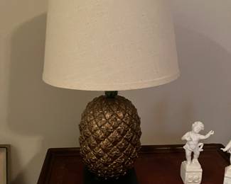 4 $70.00 pair of pineapple lamps 20x13
