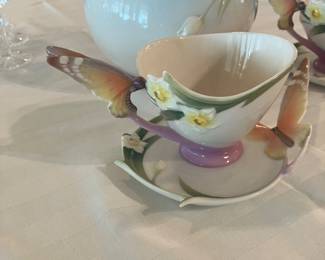 #40 $80.00 Franz butterfly tea for 2 - 3 pieces