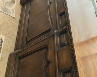 #58	$600.00 	Romwebber desk oak Gothic sides 36x80x30
