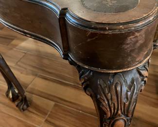 35 $400.00 Two antique side table 23x23x27 ball & claw foot